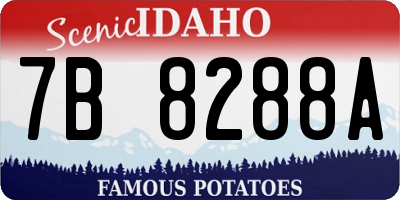 ID license plate 7B8288A