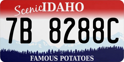 ID license plate 7B8288C