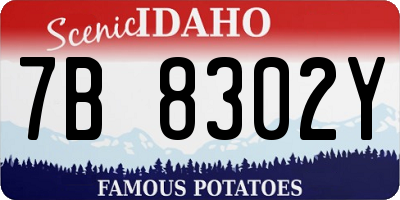 ID license plate 7B8302Y