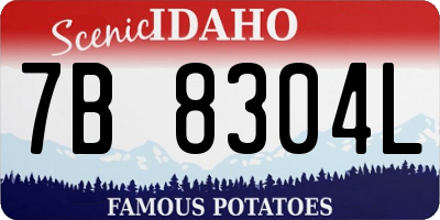 ID license plate 7B8304L
