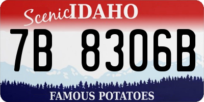 ID license plate 7B8306B