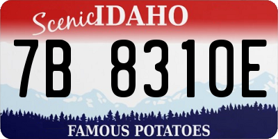 ID license plate 7B8310E