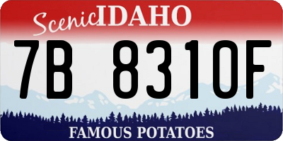 ID license plate 7B8310F