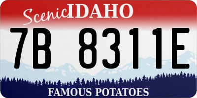 ID license plate 7B8311E