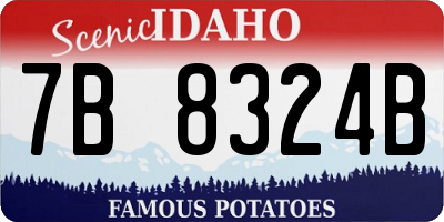 ID license plate 7B8324B