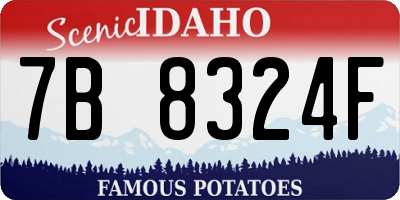 ID license plate 7B8324F