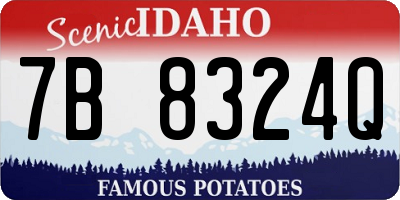 ID license plate 7B8324Q