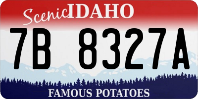 ID license plate 7B8327A