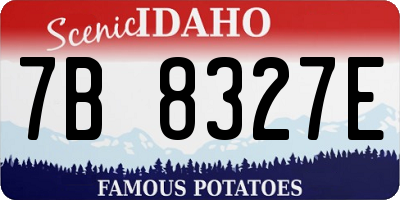 ID license plate 7B8327E