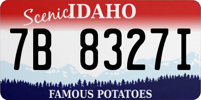 ID license plate 7B8327I