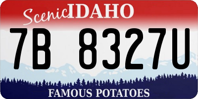 ID license plate 7B8327U