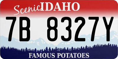 ID license plate 7B8327Y