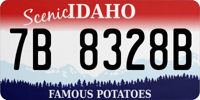 ID license plate 7B8328B