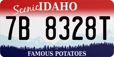 ID license plate 7B8328T
