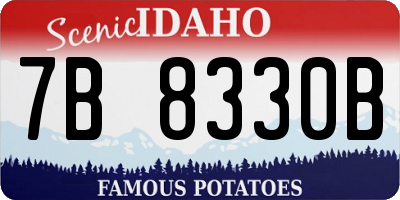 ID license plate 7B8330B