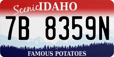 ID license plate 7B8359N