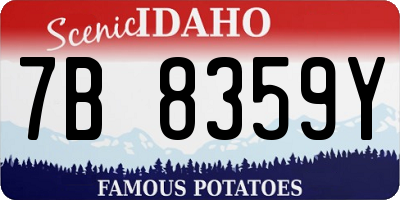 ID license plate 7B8359Y
