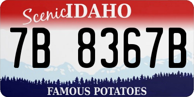 ID license plate 7B8367B
