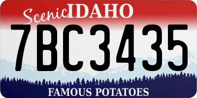 ID license plate 7BC3435