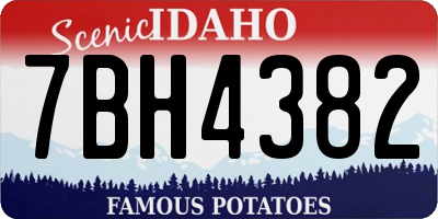 ID license plate 7BH4382