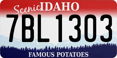 ID license plate 7BL1303