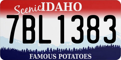 ID license plate 7BL1383