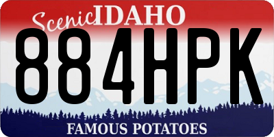 ID license plate 884HPK