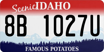 ID license plate 8B1027U