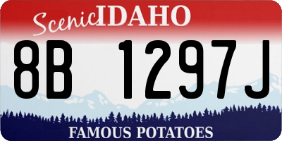 ID license plate 8B1297J