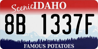 ID license plate 8B1337F