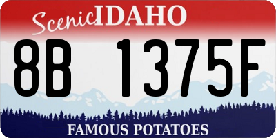 ID license plate 8B1375F