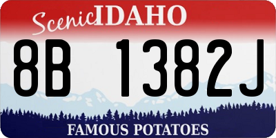 ID license plate 8B1382J