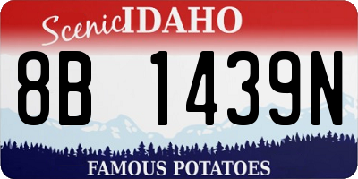 ID license plate 8B1439N