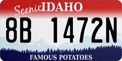 ID license plate 8B1472N