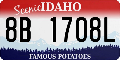 ID license plate 8B1708L