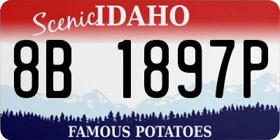 ID license plate 8B1897P