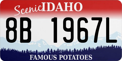 ID license plate 8B1967L
