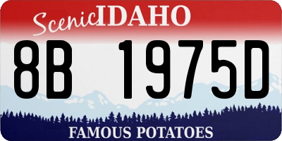 ID license plate 8B1975D
