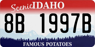 ID license plate 8B1997B
