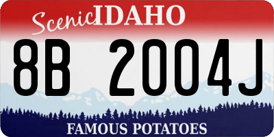 ID license plate 8B2004J
