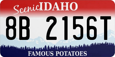 ID license plate 8B2156T