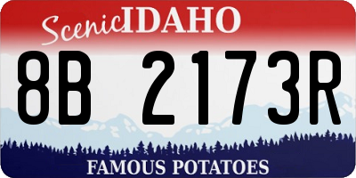 ID license plate 8B2173R