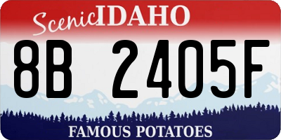 ID license plate 8B2405F