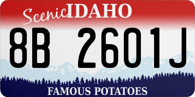 ID license plate 8B2601J