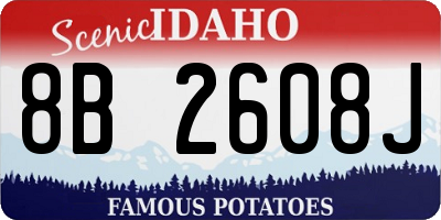 ID license plate 8B2608J