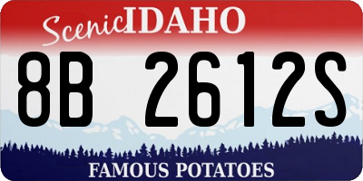 ID license plate 8B2612S