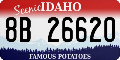 ID license plate 8B2662O
