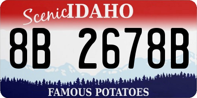 ID license plate 8B2678B