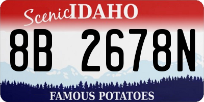 ID license plate 8B2678N