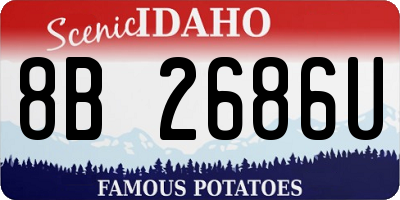 ID license plate 8B2686U